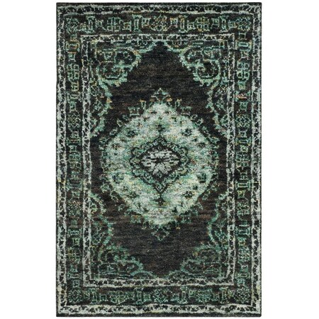 Safavieh Tangier Hand-Knotted Rectangle RugChocolate & Aqua 4 x 6 ft. TGR602A-4